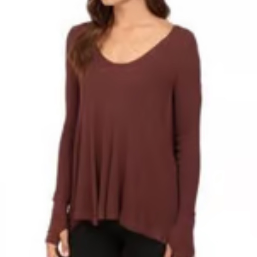 We The Free Brown Tunic Top